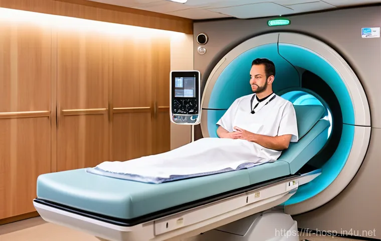 최신 MRI 장비 스펙 비교 - **Prompt: "A state-of-the-art 7 Tesla MRI machine in a modern, brightly lit clinical setting. The ma...