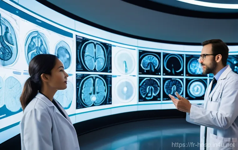 최신 MRI 장비 스펙 비교 - **Prompt: "An adult patient, wearing a modest, light-colored patient gown, lying comfortably inside ...